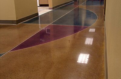 Concrete Stain Application for Schools & Cafeterias
